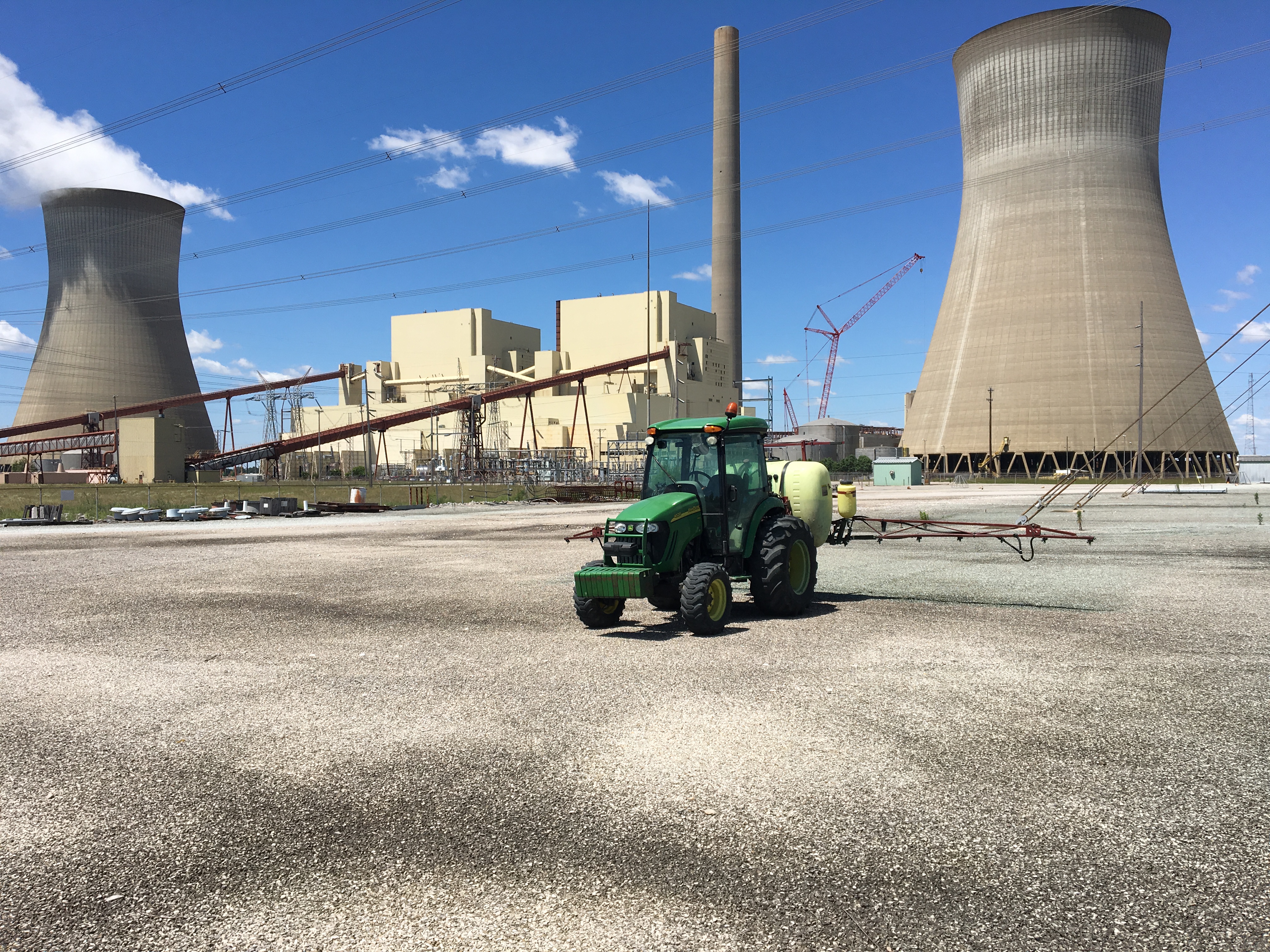 Utility spraying at crossing